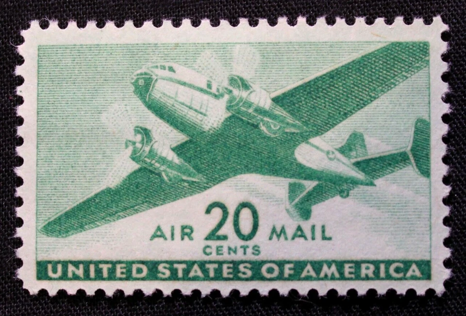 US Stamp Scott #C29 ~ Twin-Motor Transport Airmail 20c 1941 Airmail MH GR07 - Image 1 of 1