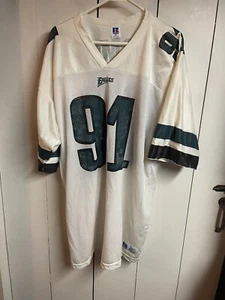 Vintage Philadelphia Eagles Andy Harmon #91 NFL Jersey Size 52 Russell Athletic - Picture 1 of 5