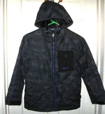 CHAQUETA PARKA ELUDE OUTWEAR AUSTRALIA NIÑOS TALLA 8 NEGRA GRIS CAMUFLAJE CAPUCHA AISLANTE Foto 1 de 4