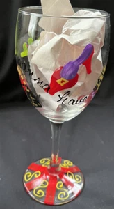 Wine Glass Girls Just Wanna Have Fun Hand Painted Shoes Purse - Picture 1 of 7