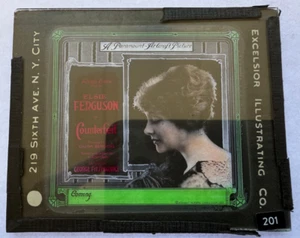 DIAPOSITIVA LINTERNA MÁGICA PRÓXIMA PELÍCULA FALSIFICADA ELSIE FERGUSON PARAMOUNT 1919 RARA - Imagen 1 de 2