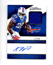 2016 Panini Prime Signatures Signature Swatches Karlos Williams Auto 17/99 Bills