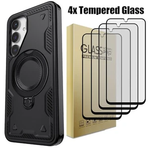 Für Samsung Galaxy A14 4G/5G Stoßfeste Ständer Hülle Cover / Hartglas - Bild 1 von 39