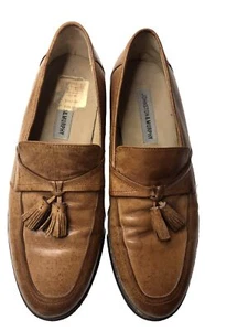 Johnston & Murphy Herren 10M Honig Hellbraun Gesprenkelt Slipper Quaste Halbschuhe - Bild 1 von 10