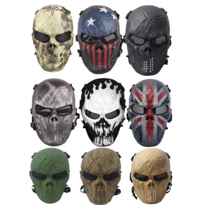 CS Games Skull Skeleton Full Face Mask Tactical Paintball Airsoft Protect Mask - Image 1 of 4