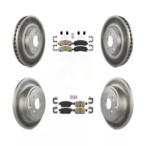 Front Rear Ceramic Pad Coated Disc Brake Rotor Kit For 2006-2014 Honda Ridgeline - Picture 1 of 14
