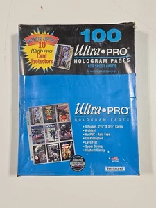 100 Ultra Pro Hologram Pages For Sports Cards - 9 Pocket, 2.5" x 3.5" Cards - Picture 1 of 8
