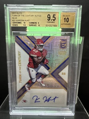 Autógrafos Kareem Hunt Donruss Elite 2017 - cambio de siglo RC 1/5 BGS 9,5 Foto 1 de 4