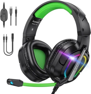 Krysenix PG2 RGB Gaming Headset für PS4, PS5, PC, Xbox, Nintendo Switch, Gaming