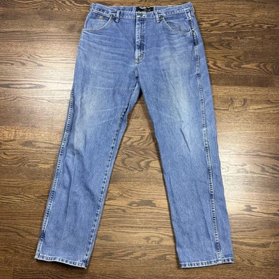 Wrangler George Strait Collection Jeans Mens 33x34 Light Blue Denim Straight Leg - Image 1 of 4