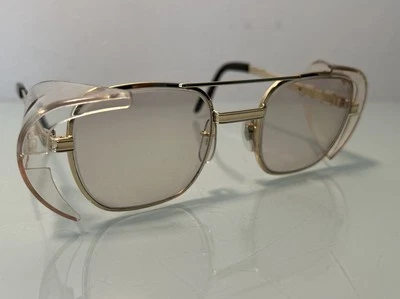 Gafas de seguridad American Optical Aviator Z87 Titmus vintage, doradas Z87 54-22 Foto 1 de 4