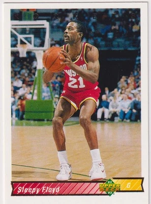 1992-93 Upper Deck NBA #194 Sleepy Floyd Rockets Warriors - Image 1 of 2