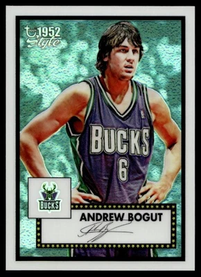 2005-06 Topps 1952 Estilo Cromo Refractor Andrew Bogut Novato/299 Bucks #131 A1 Foto 1 de 2