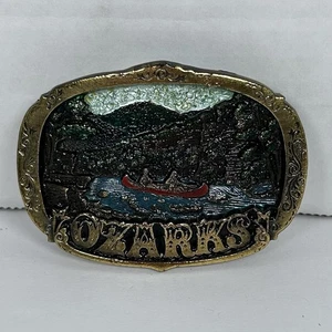 Hebilla de cinturón de montaña vintage "Ozarks" de The Great American Buckle Company 1984 - Imagen 1 de 8