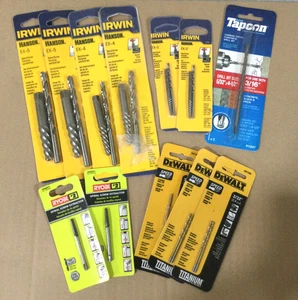 DEWALT DW1306 IRWIN HANSON EX-2/4/5 RYOBI #2 TAPCON DRILL BIT LOT - Picture 1 of 8