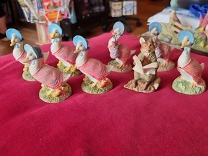 8x Border Fine Arts Beatrix Potter Jemima Puddleduck Foxy Whiskered Gentleman - Picture 1 of 8