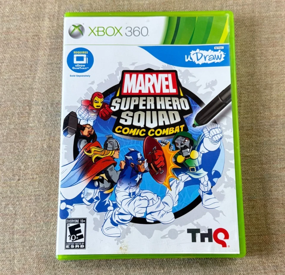 Marvel Super Hero Squad: Comic Combat (uDraw) (Xbox 360, 2011) – Completo na Caixa - Imagem 1 de 3