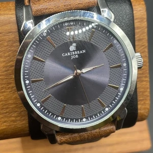Neu Caribbean Joe Herren Quarzuhr silberfarben graues Zifferblatt - Bild 1 von 6