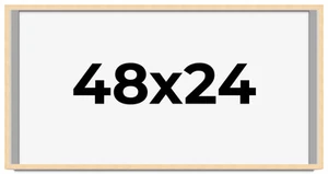 48x24 Frame Natural Brown Picture Frame Modern Photo Frame UV Acrylic, Acid Free - Picture 1 of 9