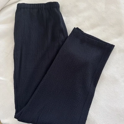 Pantalones cómodos Orvis negros texturizados/L 14/16-amigables para viajar/sin planchar  Foto 1 de 4