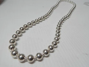VINTAGE SOUTHWESTERN 32+/- " STERLINGSILBER PERLEN / PERLEN" HALSKETTE - NEUWERTIG! - Bild 1 von 4