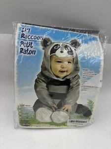 New Fun World Li'l Raccoon Jumpsuit 12M-24M With Tail Fast/Free Shipping - Picture 1 of 4