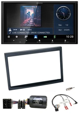 Kenwood Bluetooth 2DIN USB DAB Lenkrad Autoradio für Citroen C3 C2 Berlingo schw - Bild 1 von 4