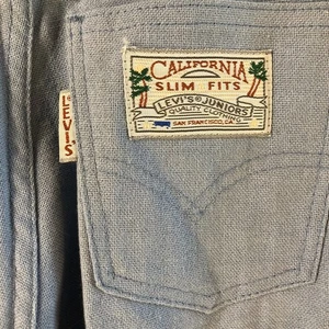 Vtg 70s Levi's Ladies Jeans 25 X 29 The Horseman's California Slim Fits Sz 7 - Picture 1 of 11
