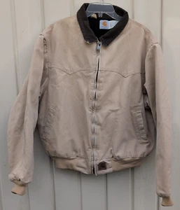 Giacca Carhartt Uomo Extra Large J14 BAGNATA Santa Fe Trapunta Foderata in Flanella Isolata - Foto 1 di 16