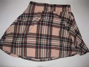 Shein kawaii elastic waist flare plaid mini skirt S nip pastel goth lolita - Picture 1 of 2