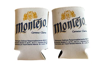 2 Stück Montejo Cerveza Clara Koozies - Mexikanische Bierdosenkühler - Bild 1 von 3