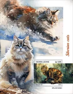 2025 02 - SIERRA LEONE - GATTI SIBERIANI I 1V set completo MNH ** - Foto 1 di 1