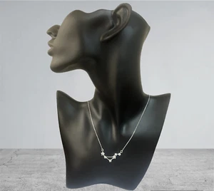 Collana donna argento 925 rodiato zirconi Costellazione segno zodiacale Bilancia - Foto 1 di 5