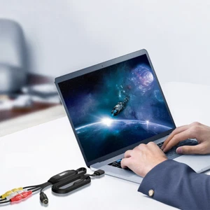 USB Video Capture Card VHS TV DVD VCR VHS To Digital Converter (Male connector) - Afbeelding 1 van 7