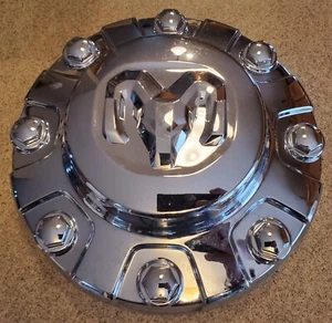 19-24 DODGE RAM 3500 OEM FRONT CHROME 8 LUG WHEEL CENTER CAP HUBCAP 6QC38TRMAB - Picture 1 of 18