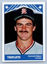 Kenneth Baker 1983 TCMA Evansville Triplets 