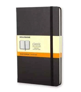 MOLESKINE NEUE LINIERTE SEITEN GROSSES NOTIZBUCH SCHWARZ FESTER EINBAND VERSIEGELT 21 X 13 CM - Bild 1 von 2
