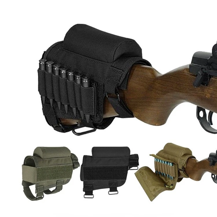 Tactical Gun Cheek Rest Pouch Military Rifle Bullet Holder Bag Ammo Carrier Case - Image 1 of 4