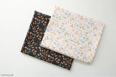 Tela de algodón orgánico Petite Wood Land Grass hecha en Corea por media yarda Foto 1 de 2