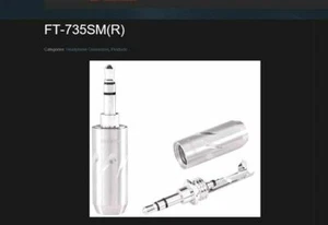 1x Furutech FT-735SM（R）3.5mm Stereo Connector Rhodium plated Mini Jack Plug - Picture 1 of 2
