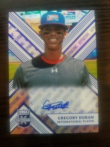 2018 Elite Extra Edition Autographs Aspirations Blue #170 Gregory Duran /50