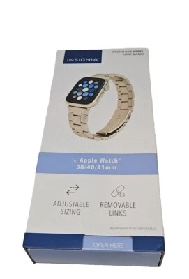 Insignia - Correa de eslabones de acero inoxidable para Apple Watch 38 mm, 40 mm y 41 mm Foto 1 de 4