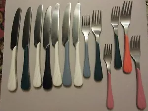 Vintage Fiesta Besteck Silberbesteck Wirbel mehrere Farben Menge 13 - Bild 1 von 2
