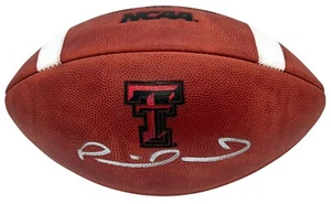 PATRICK MAHOMES II SIGNED TEXAS TECH RED RAIDERS NCAA WILSON FOOTBALL JSA - Picture 1 of 1