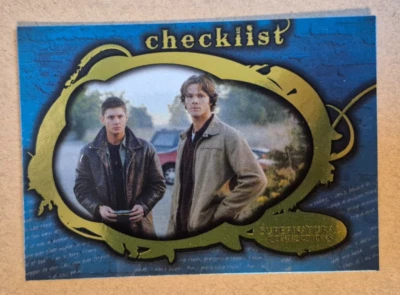 Tarjeta coleccionable de aluminio Supernatural Connections #72 Inkworks 2008 "Lista de verificación" Foto 1 de 2