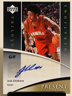 Josh Childress 2006-07 Upper Deck Trilogy Present Signatures Auto, Hawks 🏀🔥✍️ Foto 1 de 3