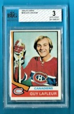 1974-75 Topps Hockey Guy Lafleur #232 Montreal Canadiens BVG 3 Very Good