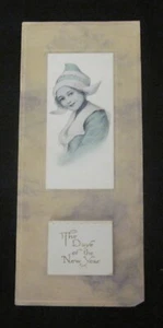 Vintage 1914 Calendar Dutch Girl Image - Imagen 1 de 4