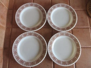Pyrex Geschirr Kupfer filigran 8 7/8" Lunchteller #712 - 4er Set - Bild 1 von 6