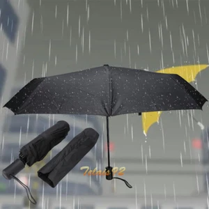 Folding Large Umbrellas Anti-UV Protection Sun Rain Windproof For Outdoor Black - Picture 1 of 14